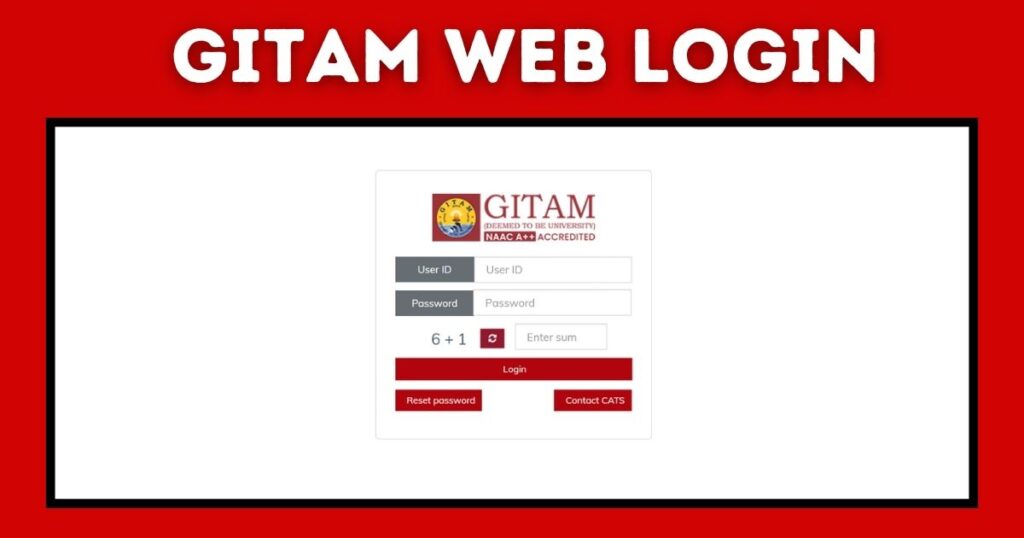 GITAM WEB LOGIN